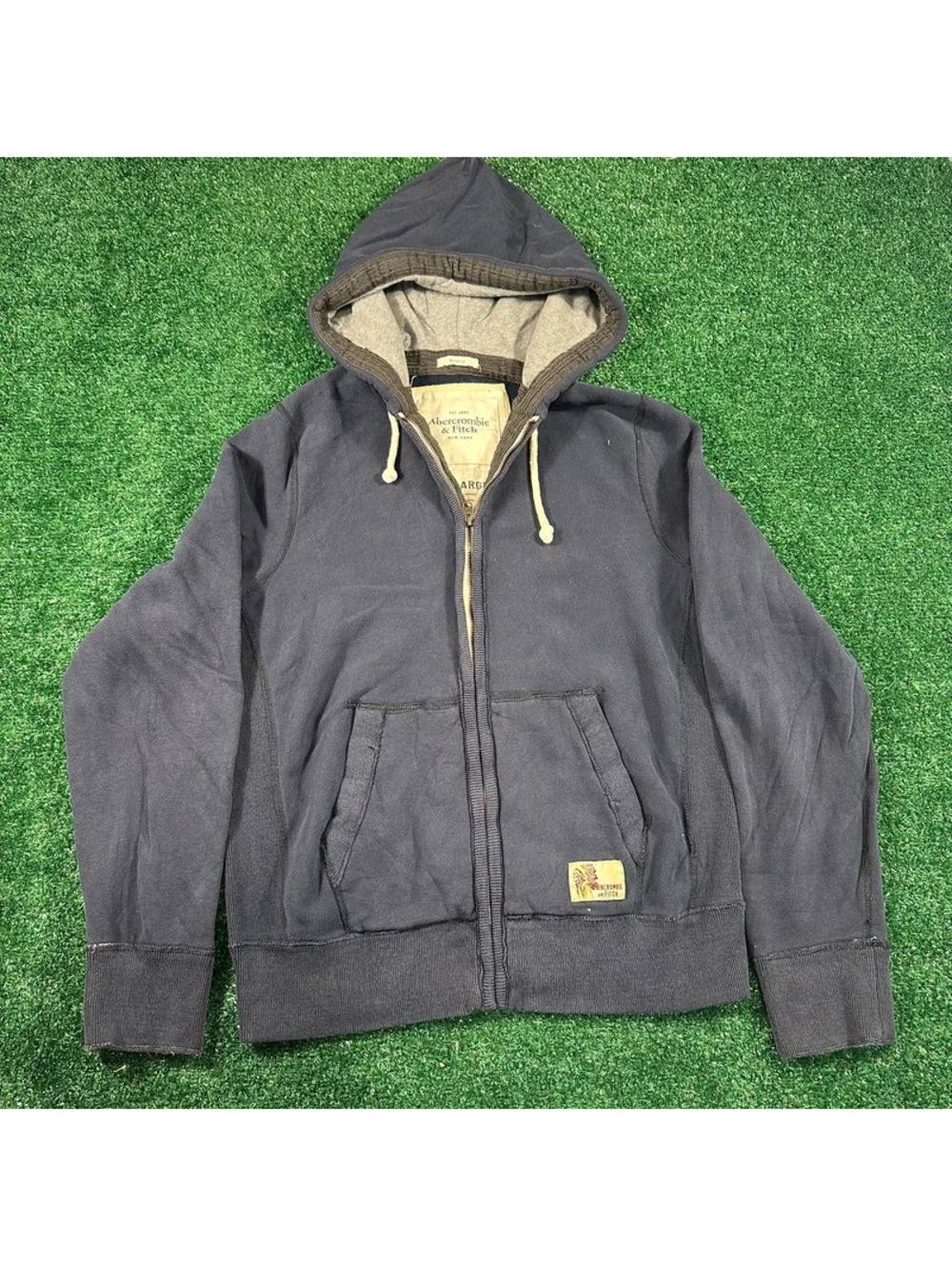 Y2K Abercrombie & Fitch Muscle full zip hoodie sweatshirt size XXL